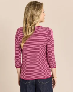 Feinstrick-Pullover fein gestreift