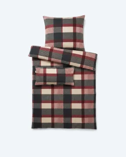 Flanell-Twill-Bettwäsche "Karo", 3tlg.