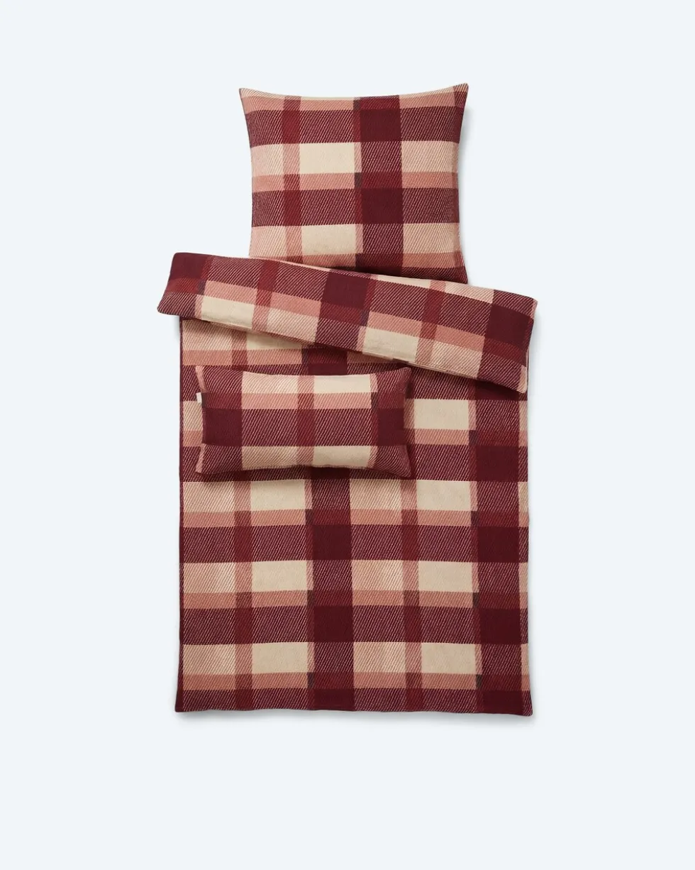 Flanell-Twill-Bettwäsche "Karo", 3tlg.
