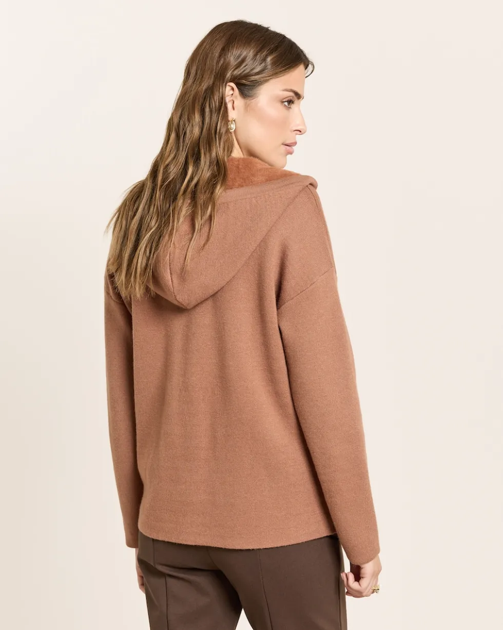 Flauschcardigan mit Reißverschluss
