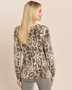 Flausch-Pullover mit Pythonmuster