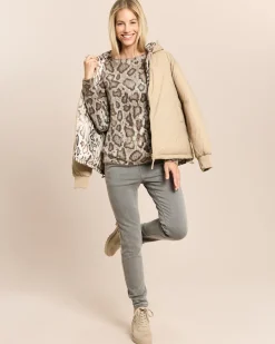 Flausch-Pullover mit Pythonmuster