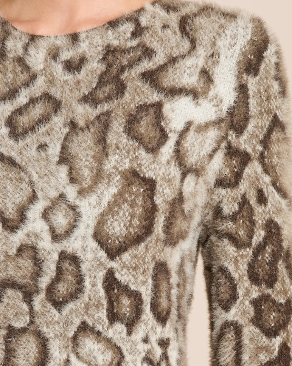 Flausch-Pullover mit Pythonmuster