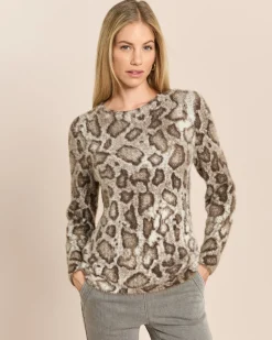 Flausch-Pullover mit Pythonmuster
