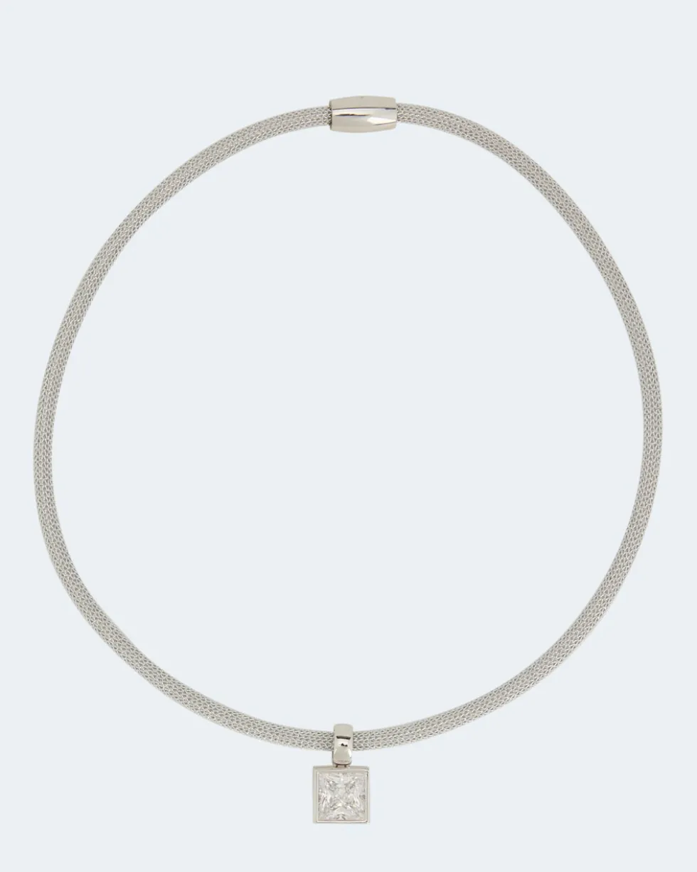Flechtcollier mit Zirkonia