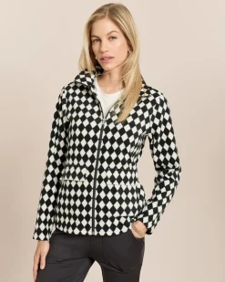 Fleecejacke mit Rautenmuster