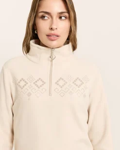 Fleece-Troyer mit Strass-Deko