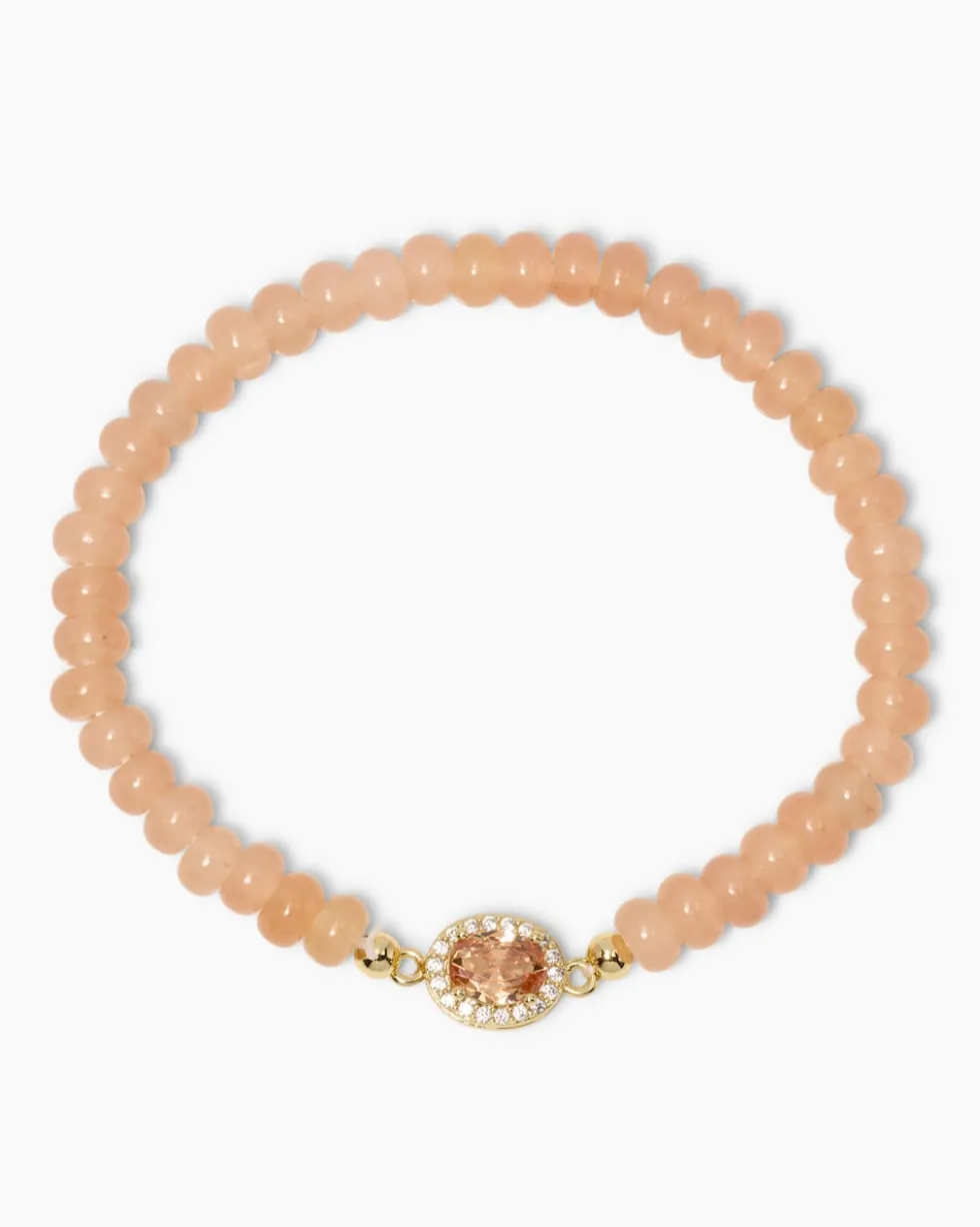 Flex-Armband mit Naturstein & Zirkonia
