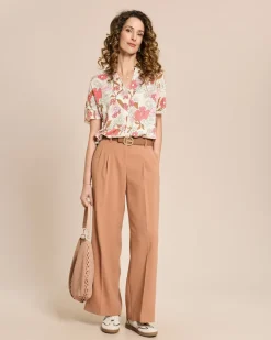Fließende Hose mit Bundfalte