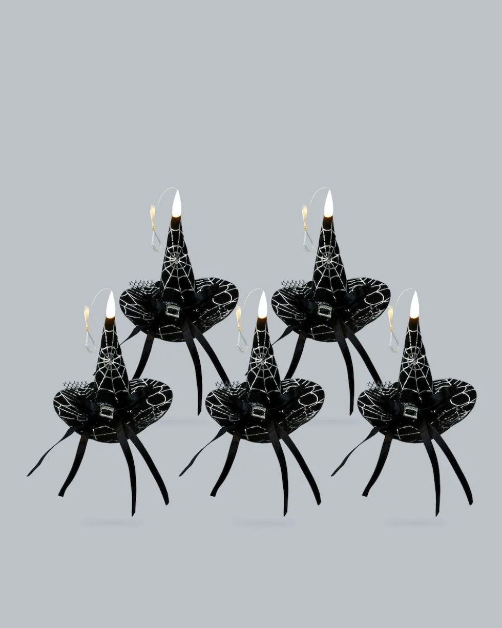 Flying Candles Hexenhut-Design, 5tlg.