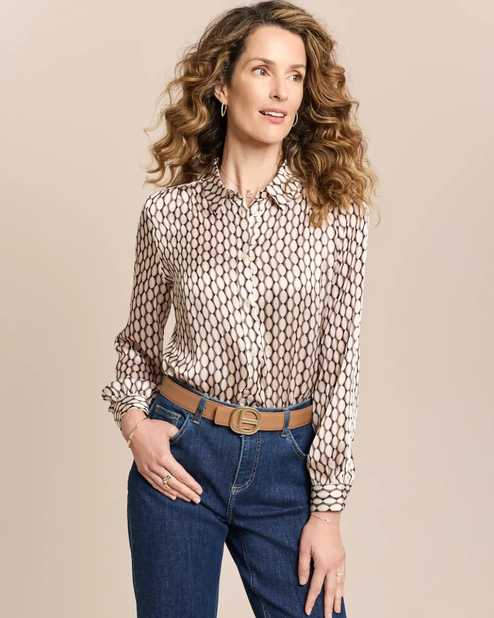 Gemusterte Bluse