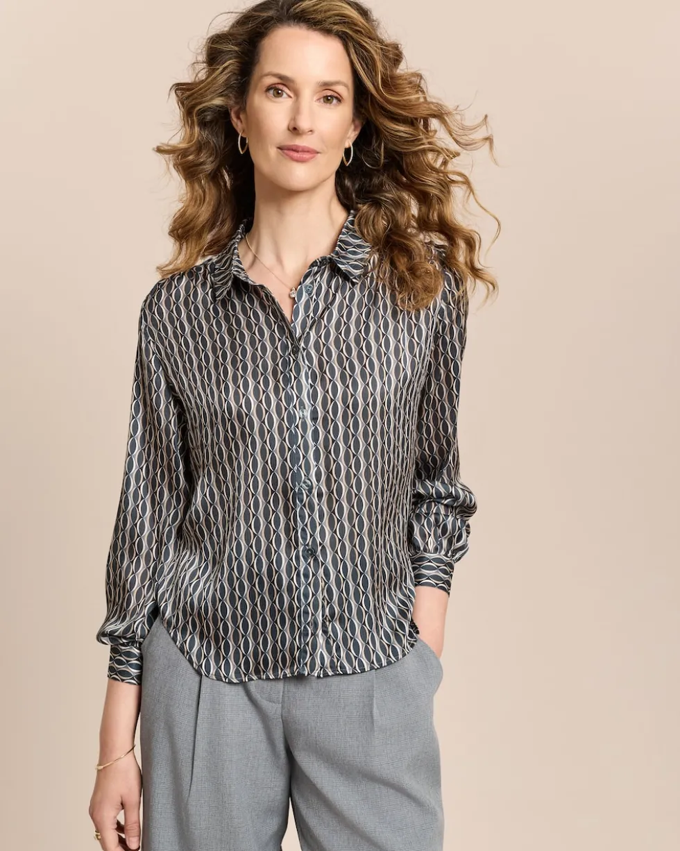 Gemusterte Bluse