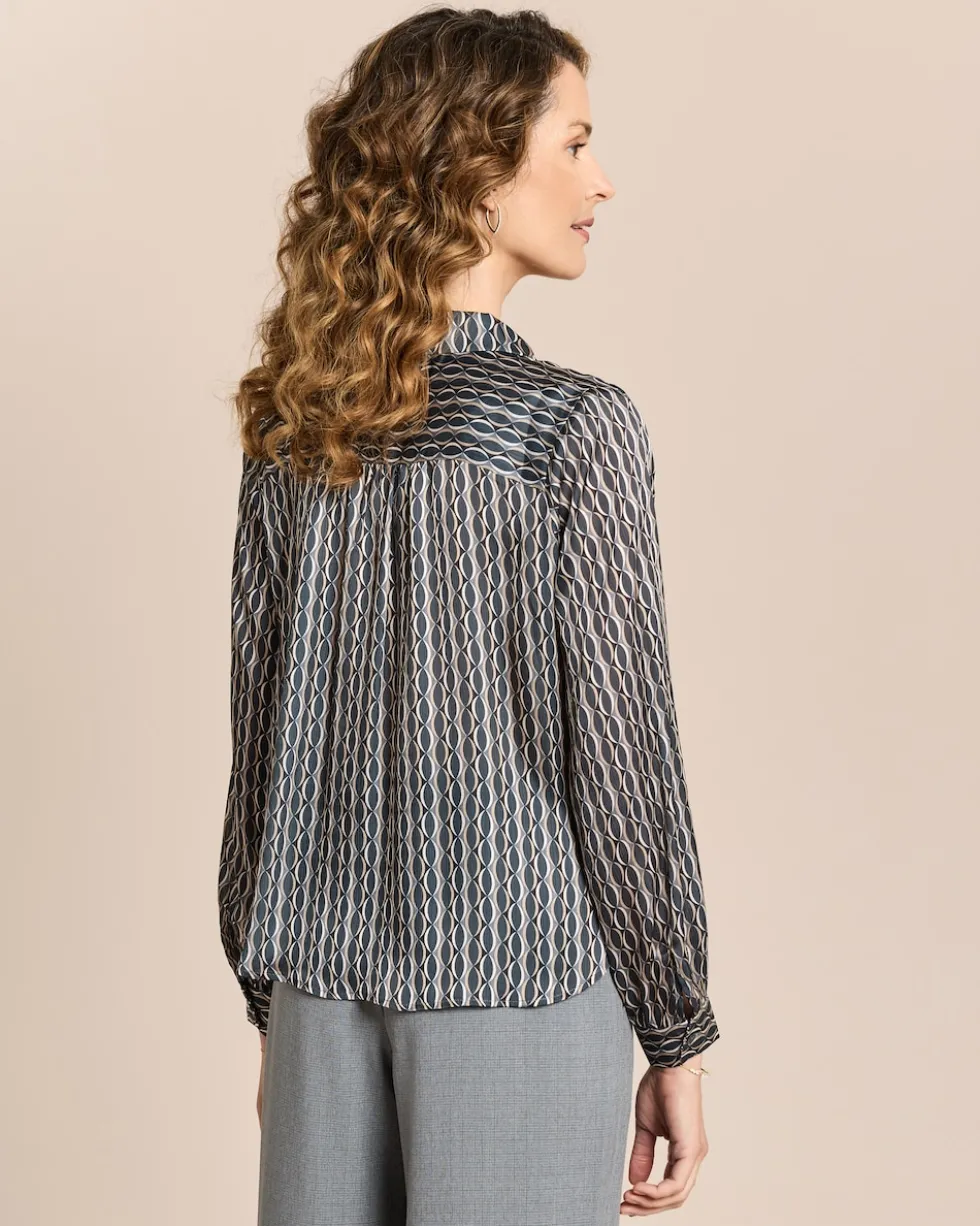 Gemusterte Bluse