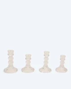 Glas-Stabkerzenhalter Elegance, 4tlg.