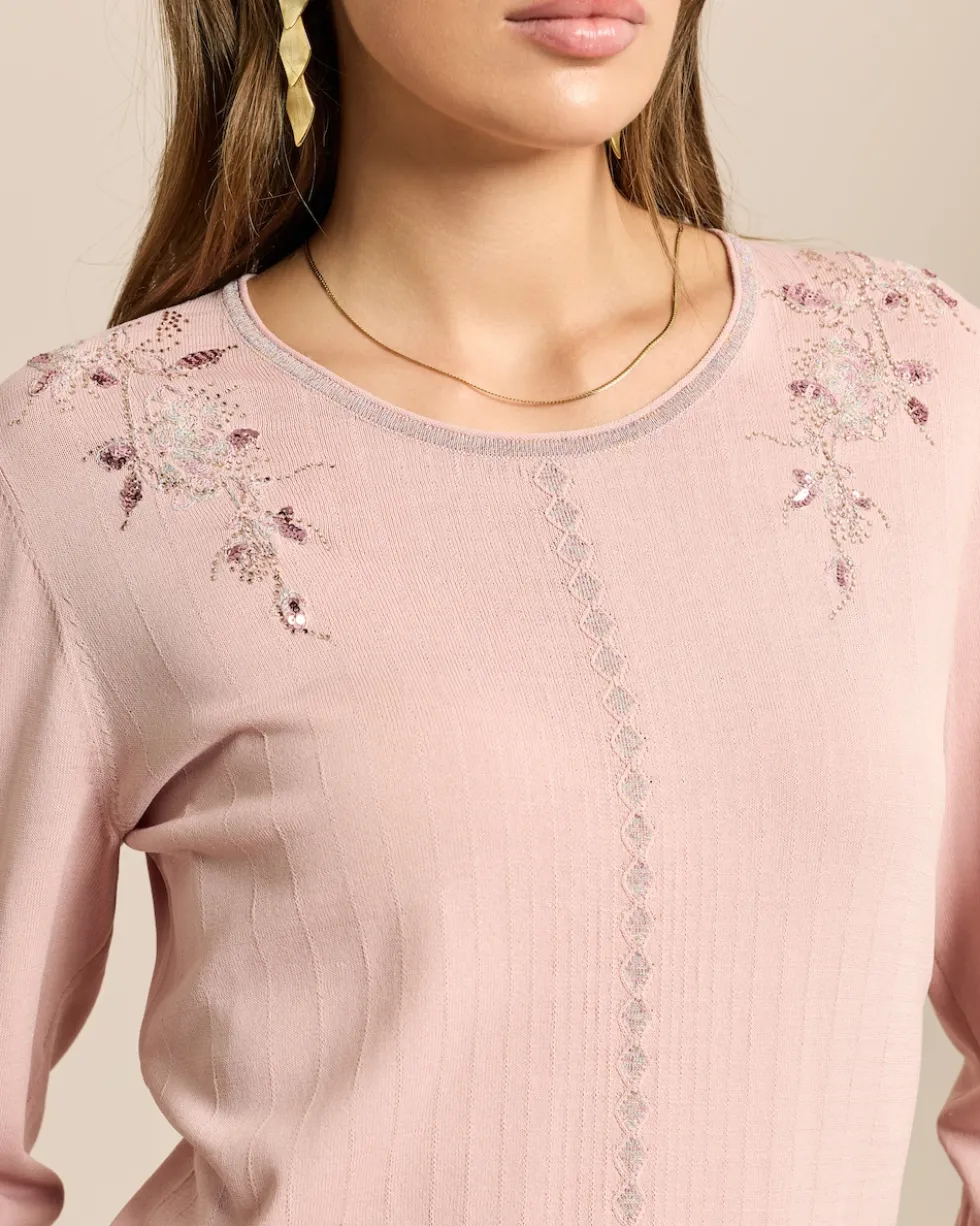 Glow Pullover Glanzgarn Multicolor