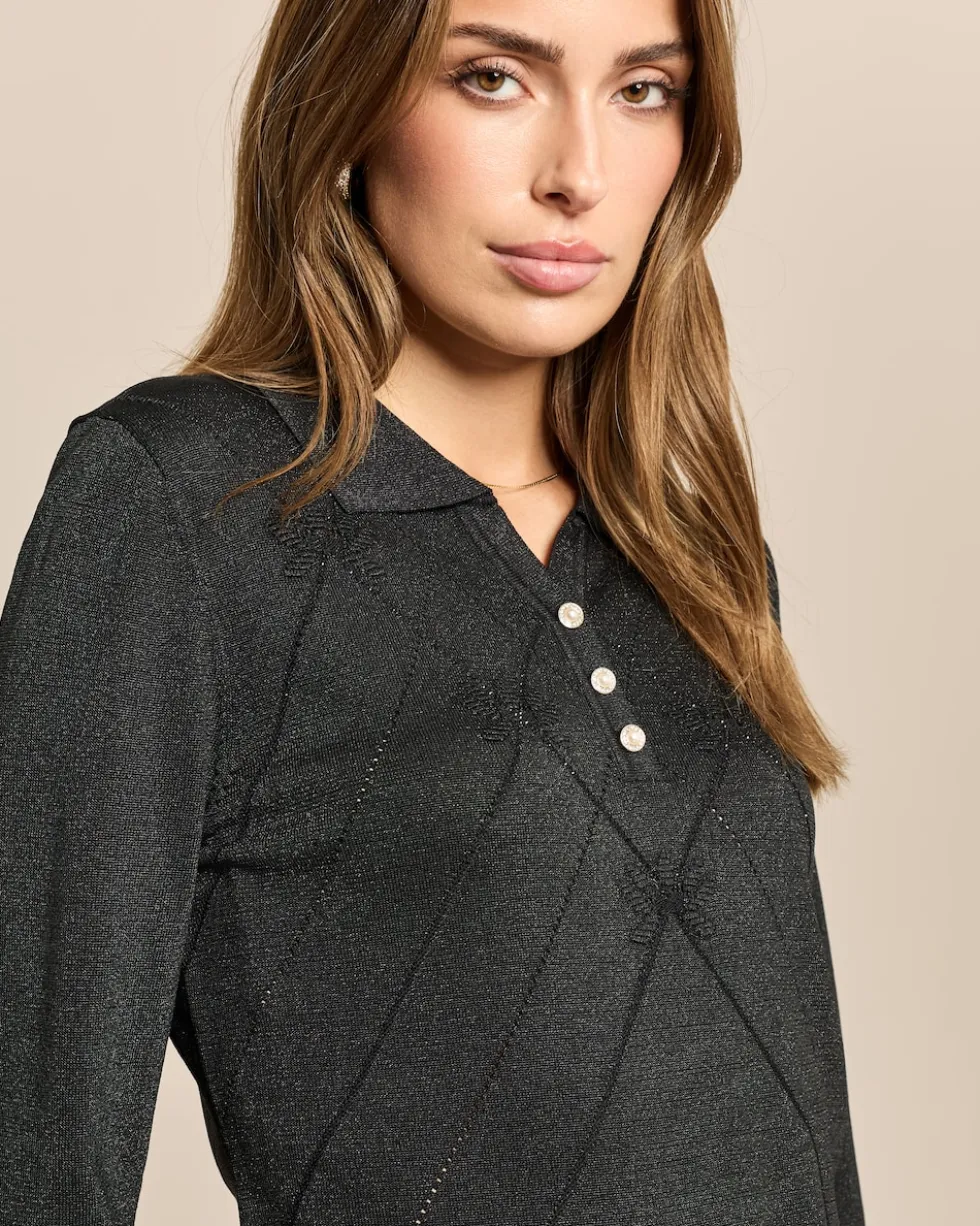 Glow Pullover mit Polokragen