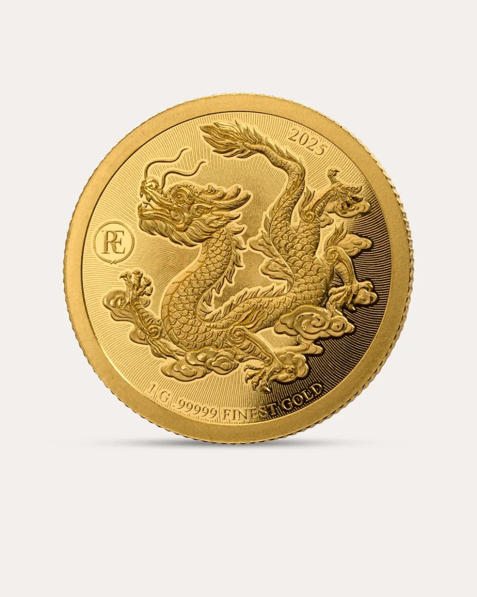 Goldmünze Chinese Dragon 2025