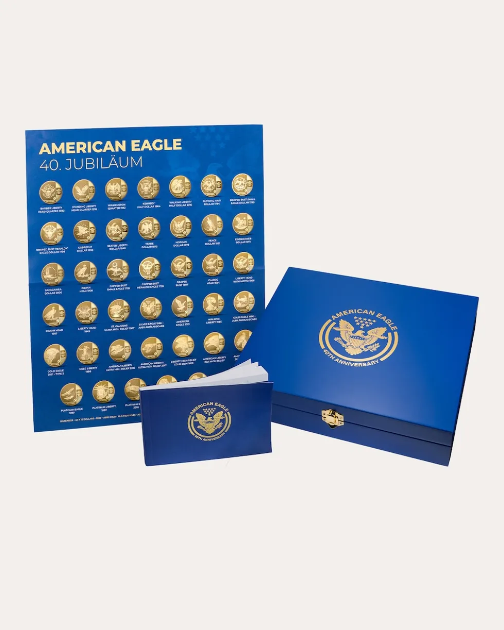 Goldmünzen-Kollektion American Eagle 40. Jubiläum, 40tlg.