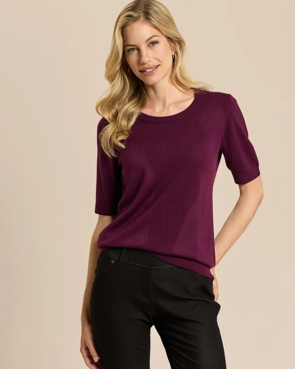 Halbarm-Pullover Cashmere Feeling