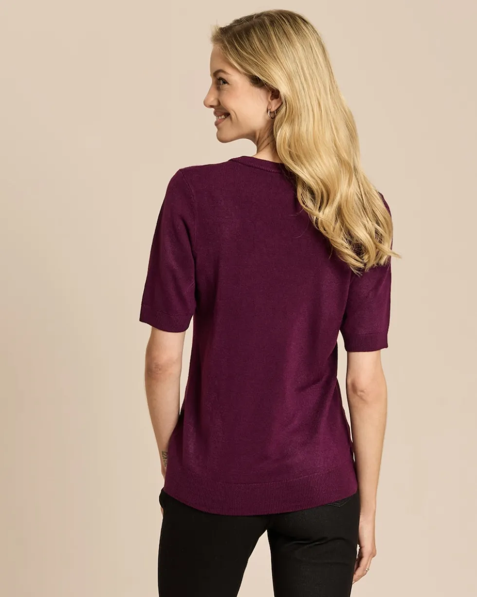 Halbarm-Pullover Cashmere Feeling
