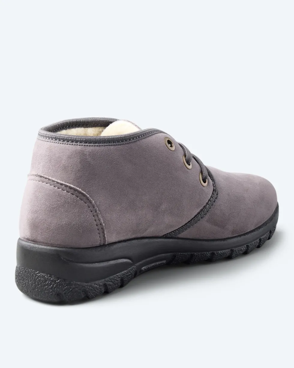 Halbschuh Echtleder Lammfellfutter