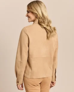 Hemd aus Veloursleder mit Details