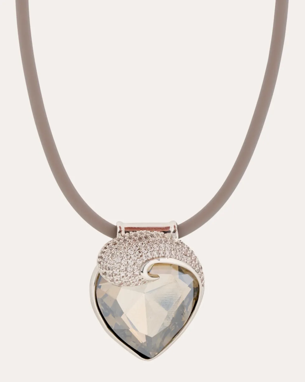 Herz-Collier mit Zirkonia