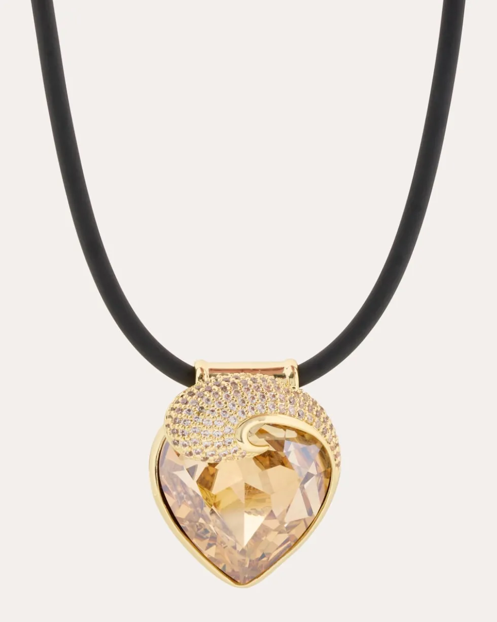 Herz-Collier mit Zirkonia
