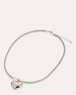 Herz-Collier mit Zirkonia