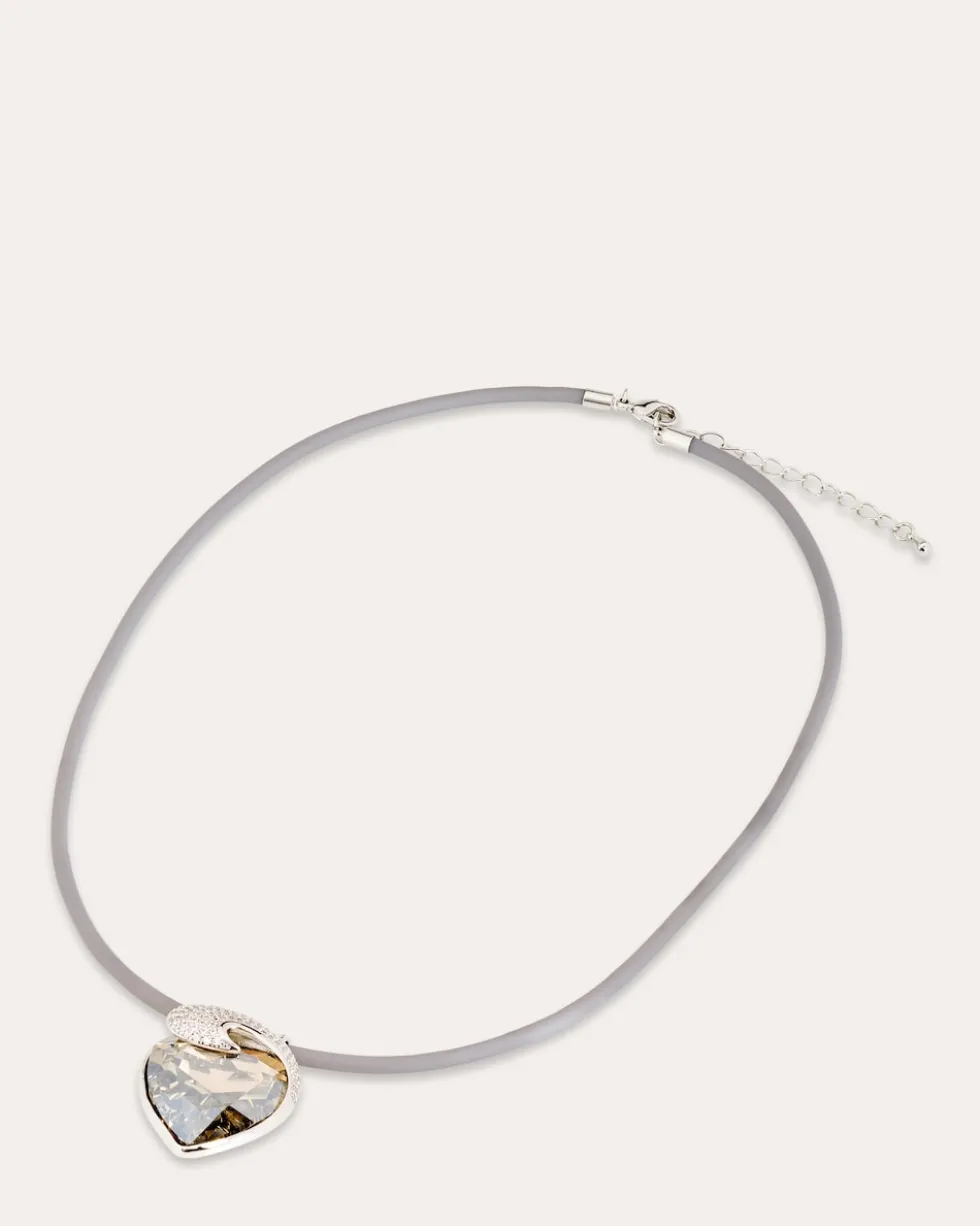 Herz-Collier mit Zirkonia