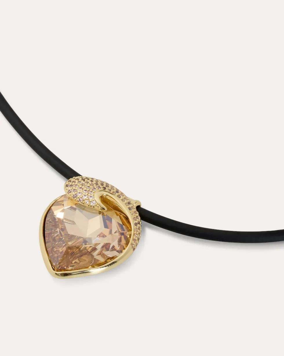 Herz-Collier mit Zirkonia