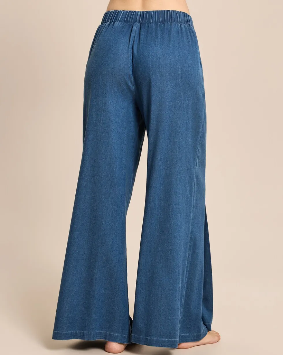 Hose aus Lyocellmix mit Layering