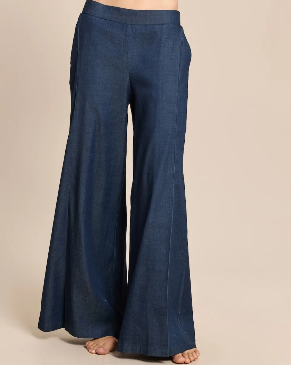 Hose aus Lyocellmix mit Layering