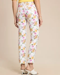 Hose mit Blumendruck