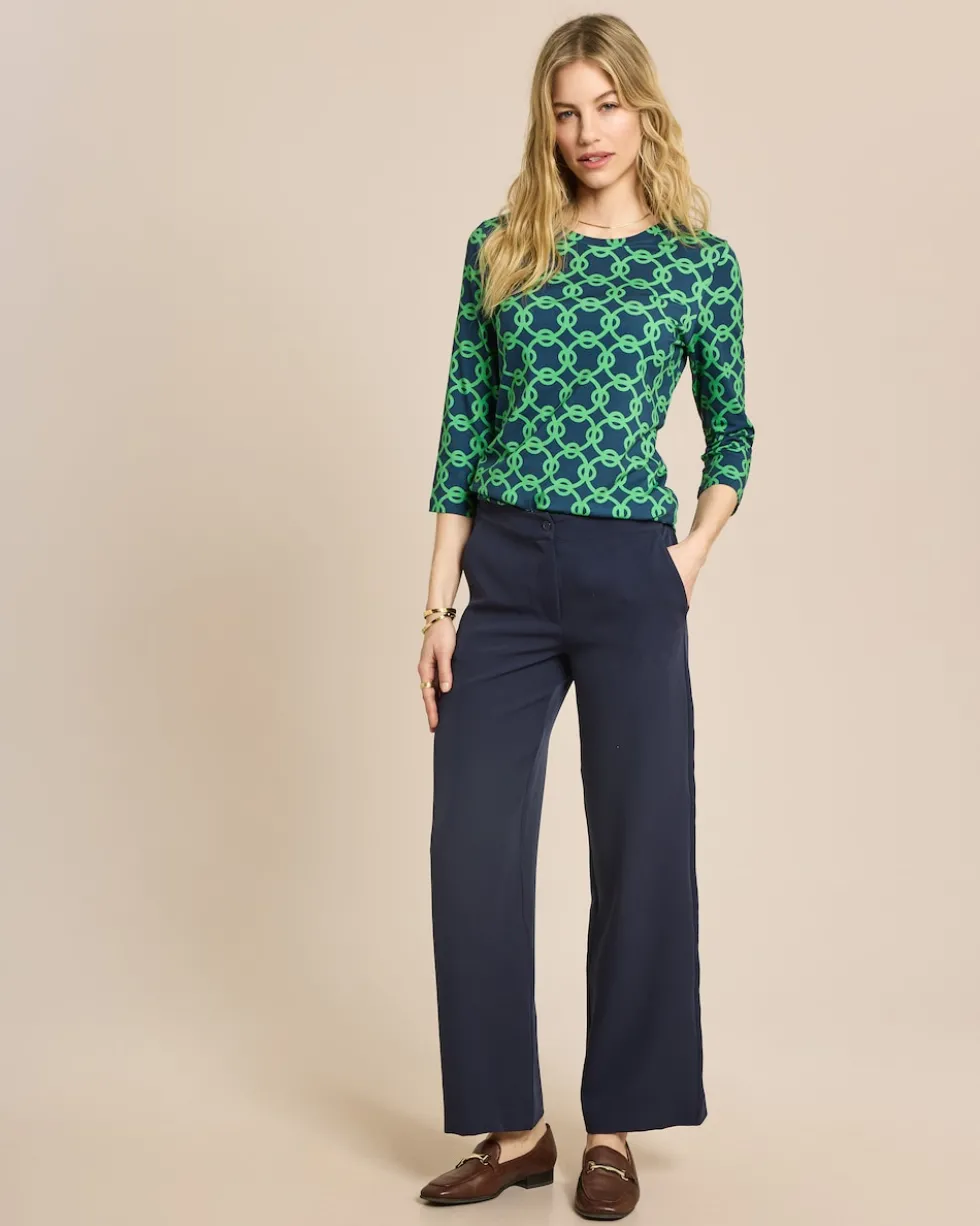 Hose mit weitem Bein und Taschen