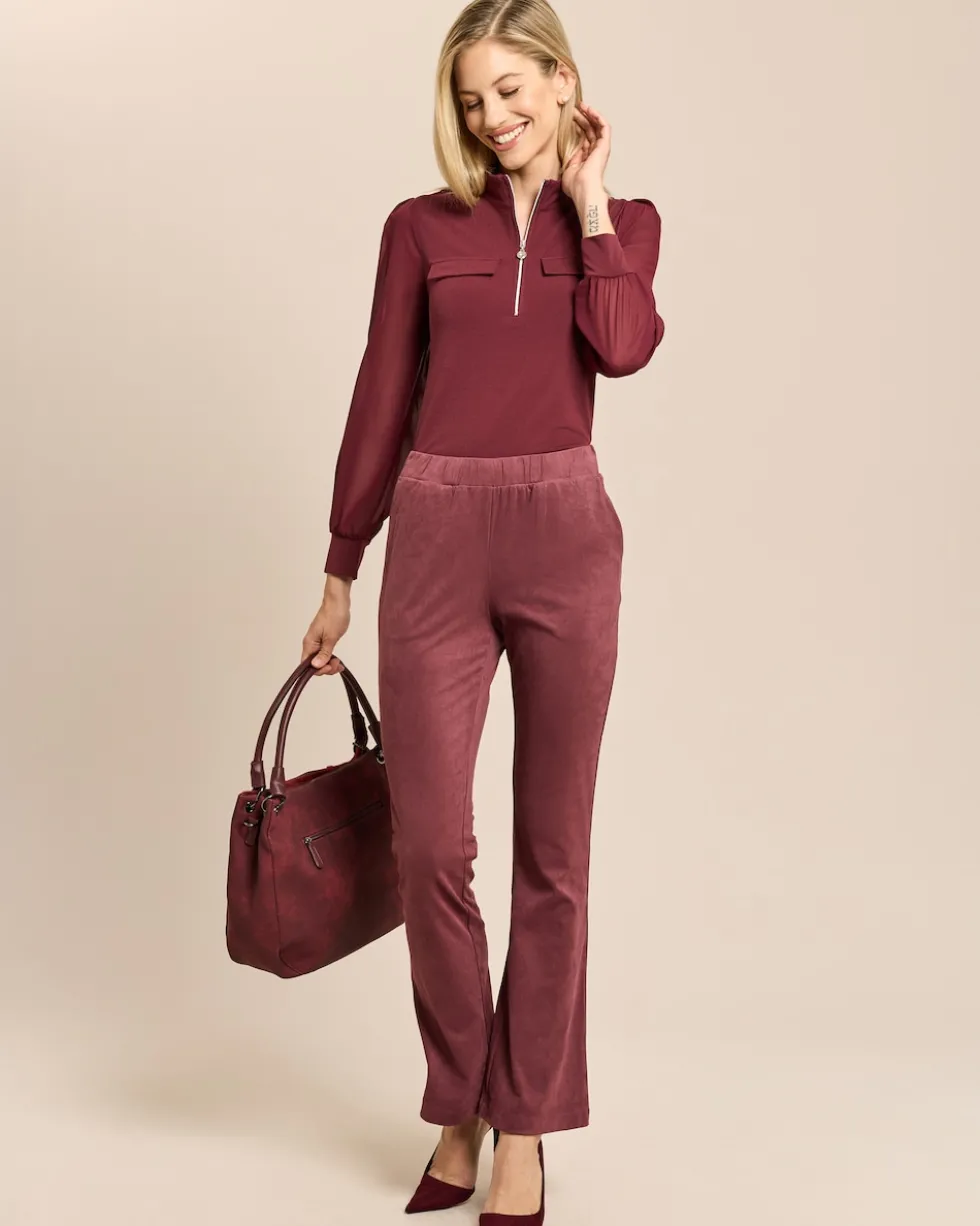 Hose Velourslederimitat