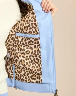 Jacke aus Lederimitat mit Stehkragen
