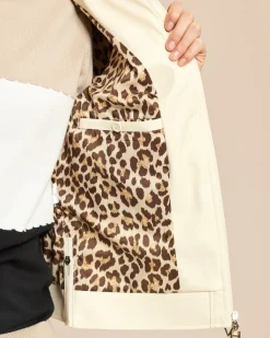 Jacke aus Lederimitat mit Stehkragen
