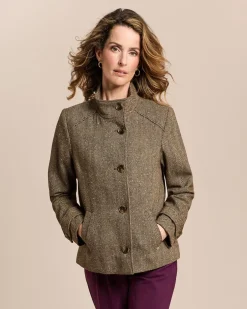 Jacke im Fischgratdesign