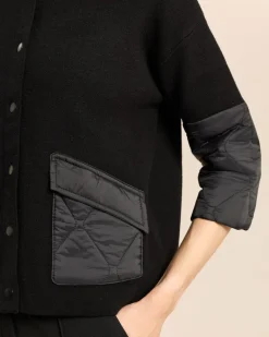 Jacke im Materialmix