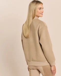 Jacke in Wolloptik mit Stepptaschen