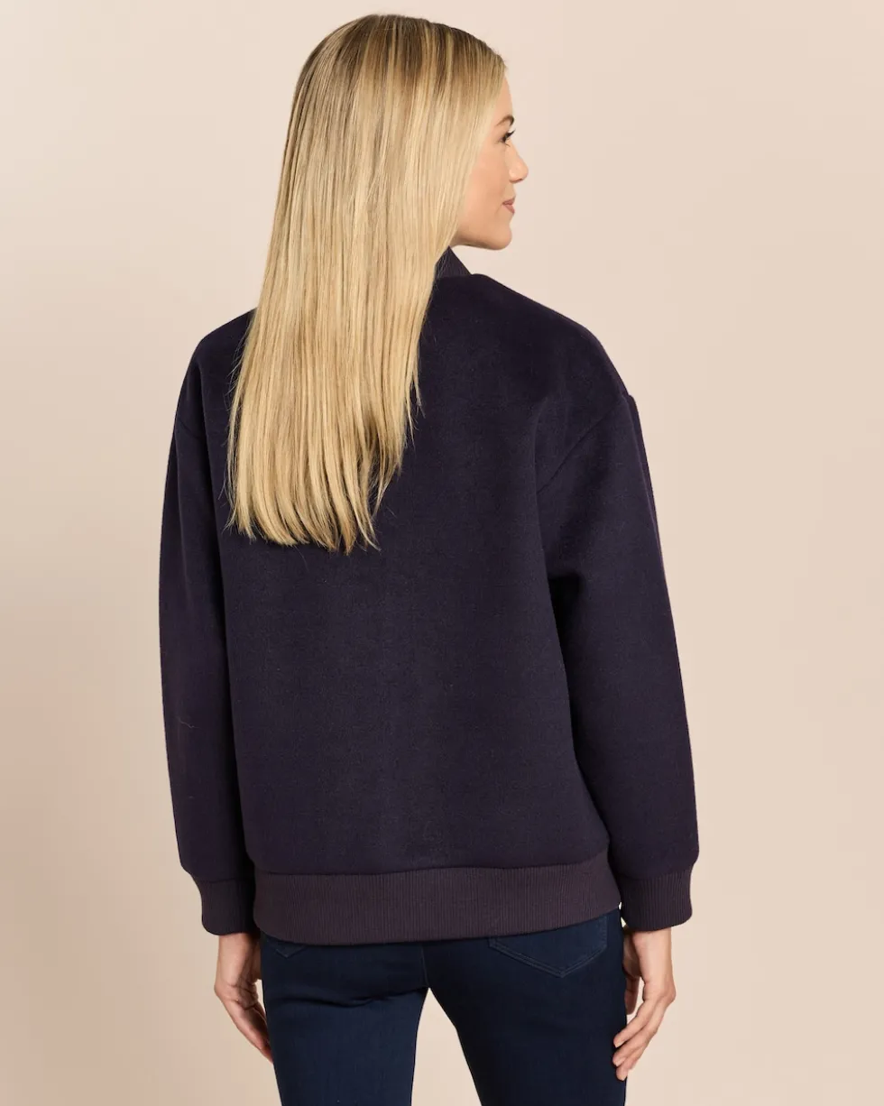 Jacke in Wolloptik mit Stepptaschen
