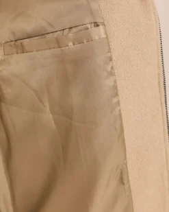 Jacke in Wolloptik mit Stepptaschen