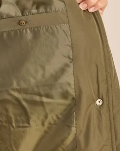 Jacke mit Rautenstepp und Cord-Absetzungen