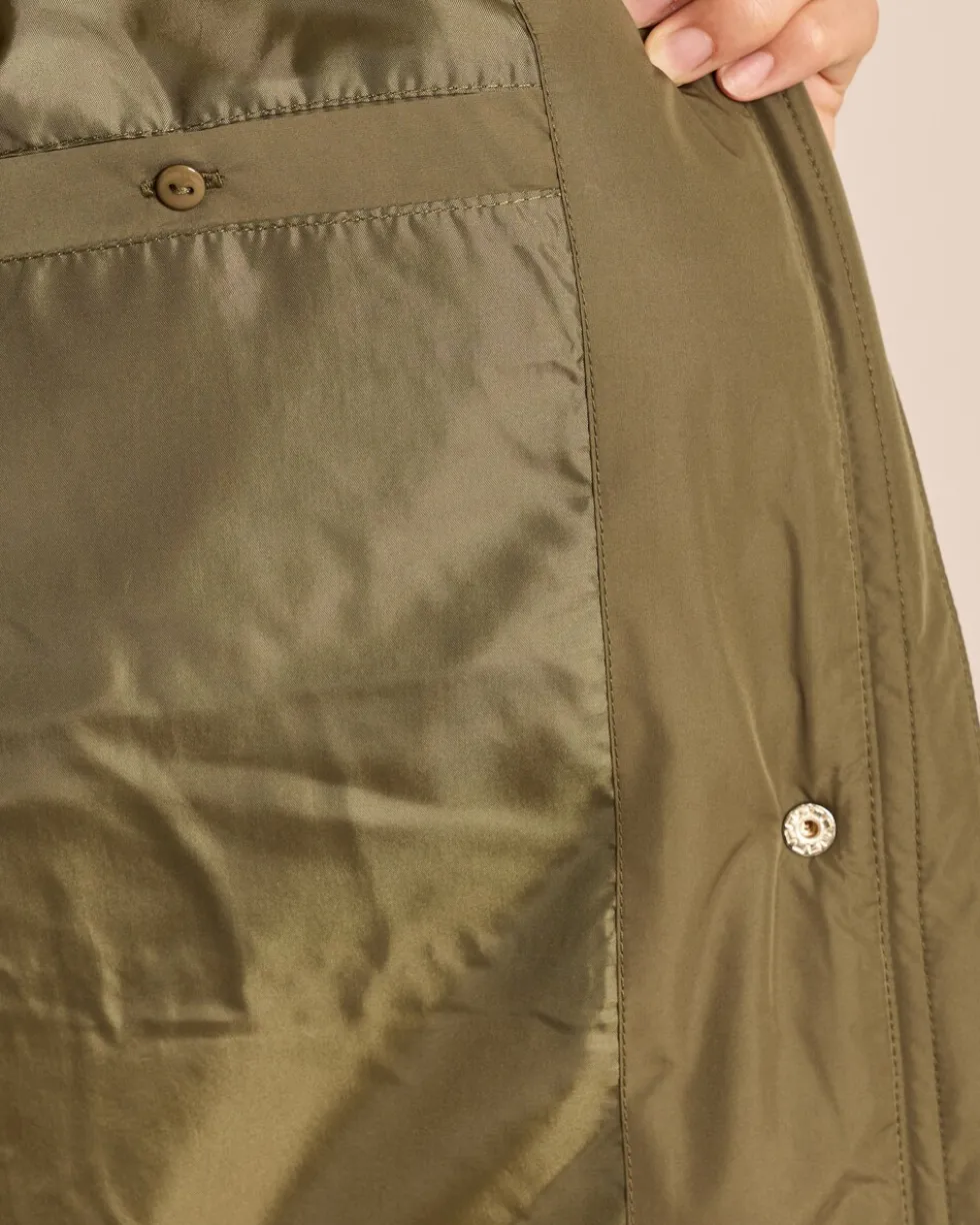 Jacke mit Rautenstepp und Cord-Absetzungen
