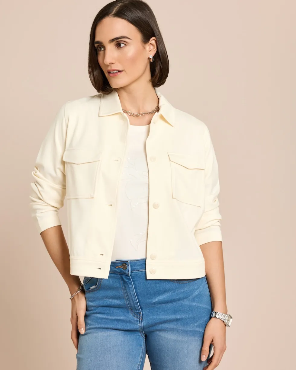Jacke Ponte di Roma mit aufgesetzten Taschen