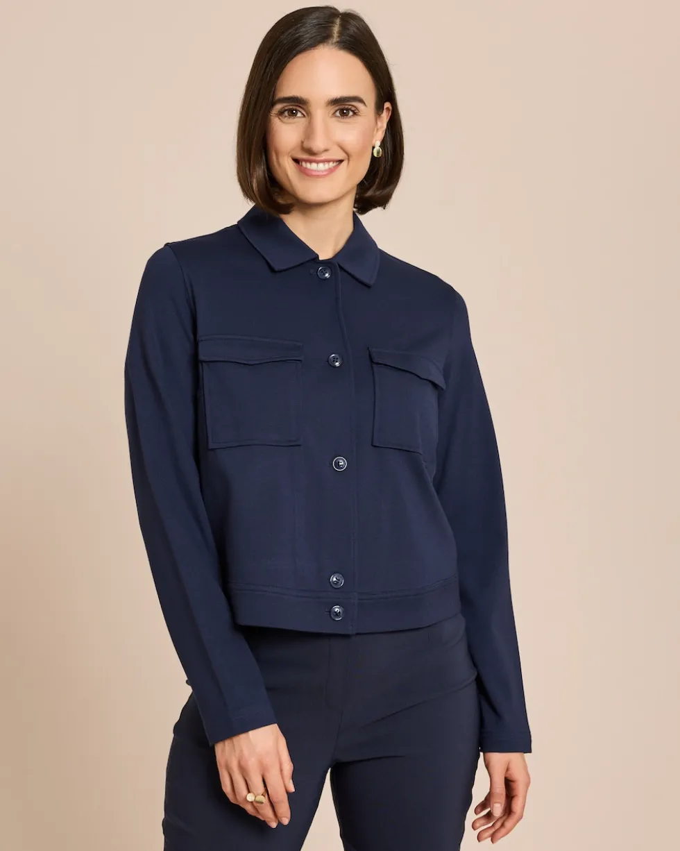 Jacke Ponte di Roma mit aufgesetzten Taschen