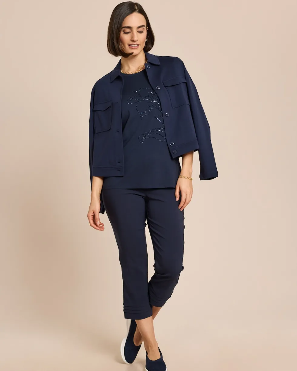 Jacke Ponte di Roma mit aufgesetzten Taschen