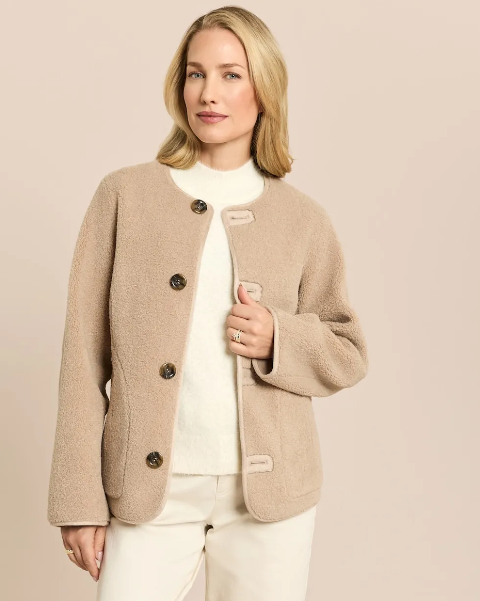 Jacke zum Wenden in Shearling-Optik