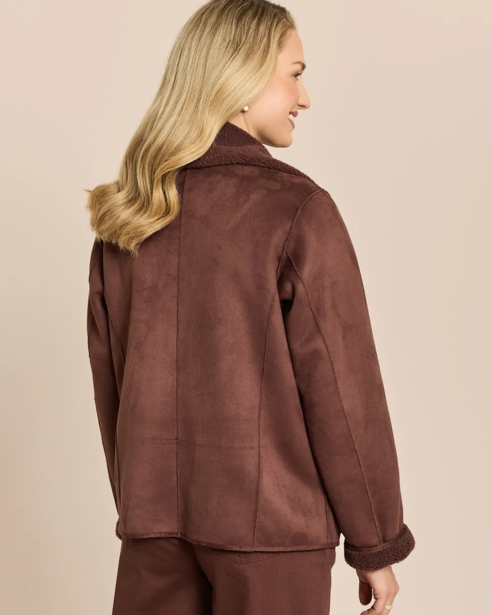 Jacke zum Wenden in Shearling-Optik